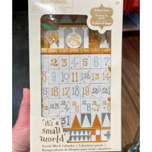 2023 Disney Parks It’s A Small World Clock Puzzle Block Calendar New